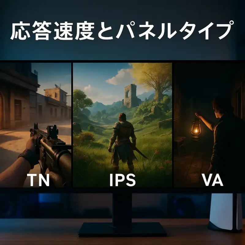TN・IPS・VAの各パネルで異なるゲームシーンを表示するゲーミングモニター比較