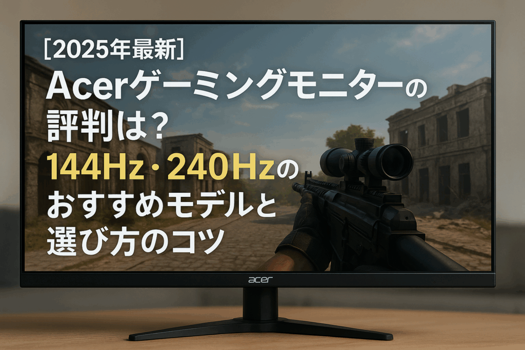 【2025年最新】Acerゲーミングモニターの評判は？144Hz・240Hzのおすすめモデルと選び方のコツ