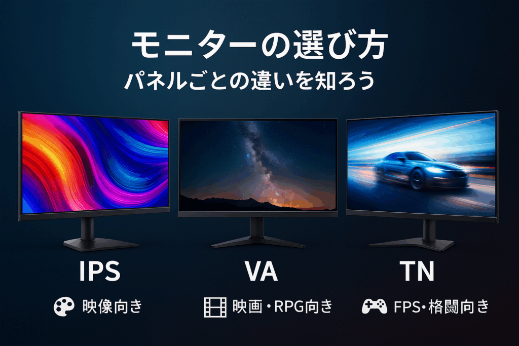 モニターの選び方｜パネルごとの違いを知ろう