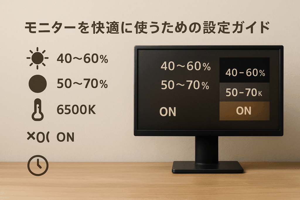 モニターを快適に使うための設定ガイド